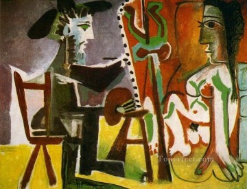 抽象的なヌード Painting - アーティストとそのモデル 1 1963 年の抽象的なヌード